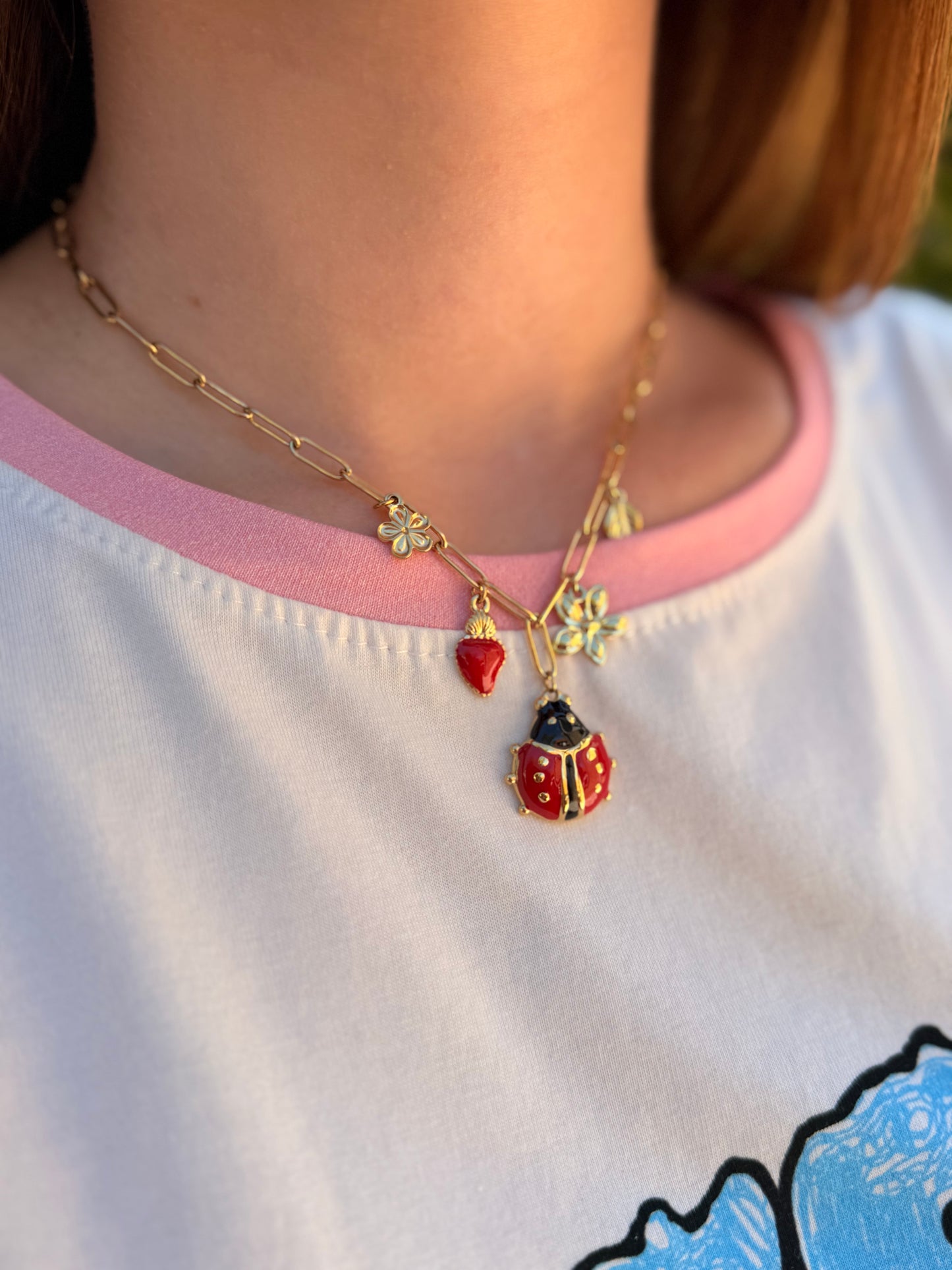 Collier coccinelle