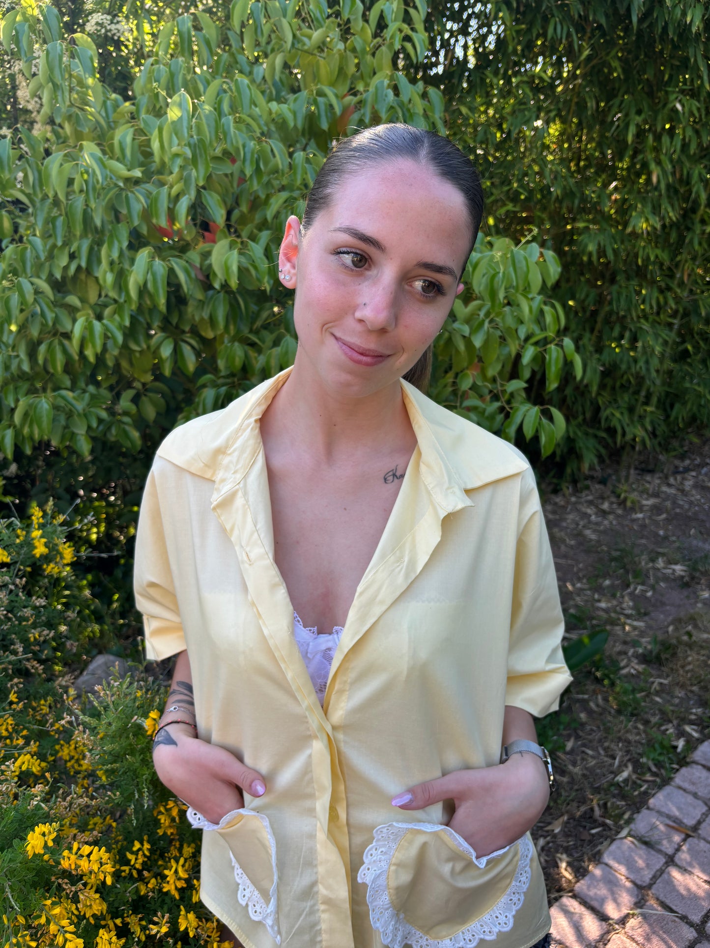 Blouse heart jaune