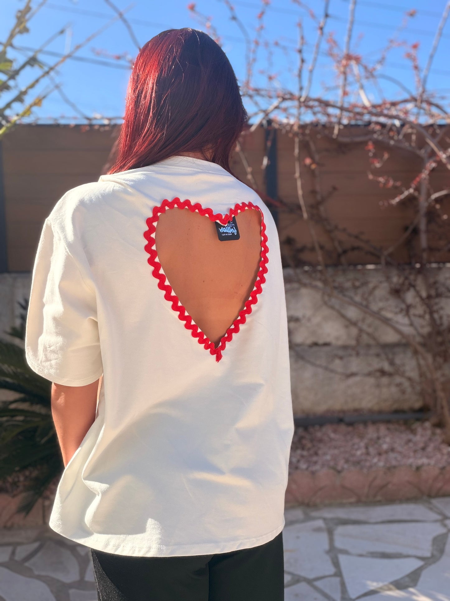 TEE shirt cœur blanc