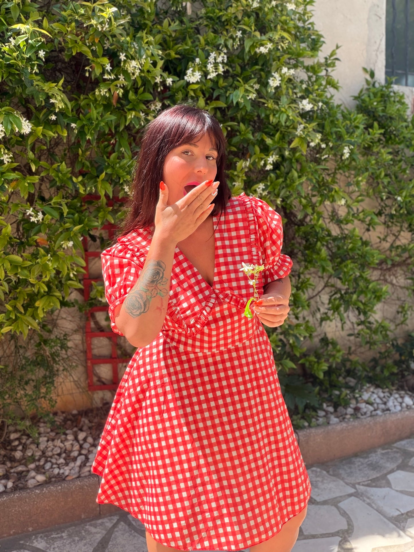 Robe vichy rouge