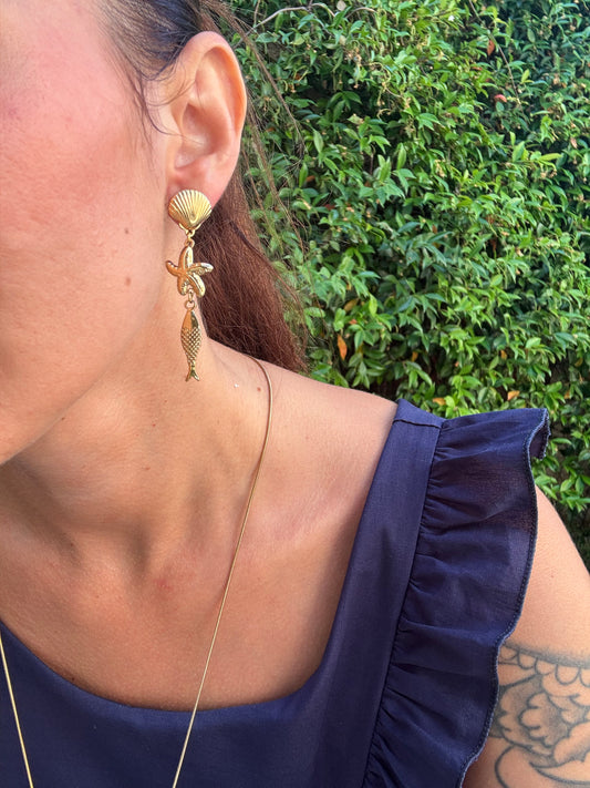 Boucle d’oreille poisson