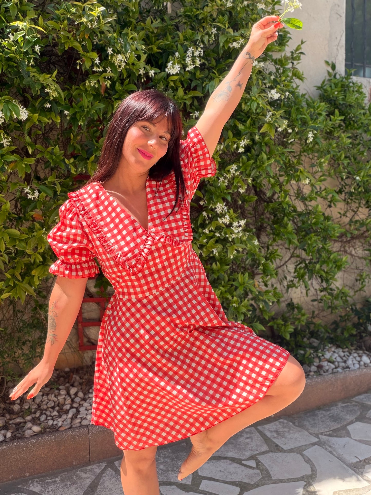 Robe vichy rouge