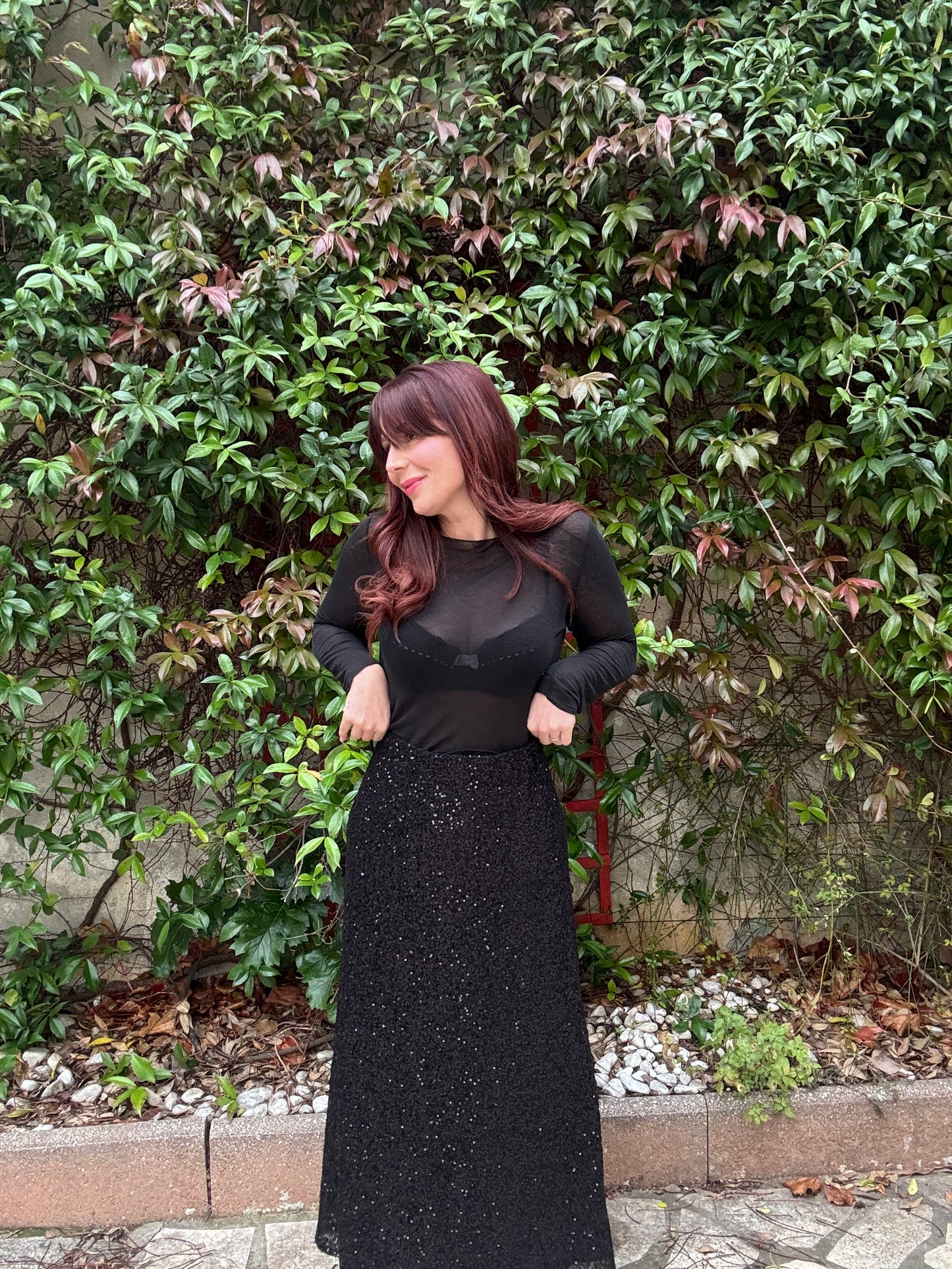 Jupe à sequins noir