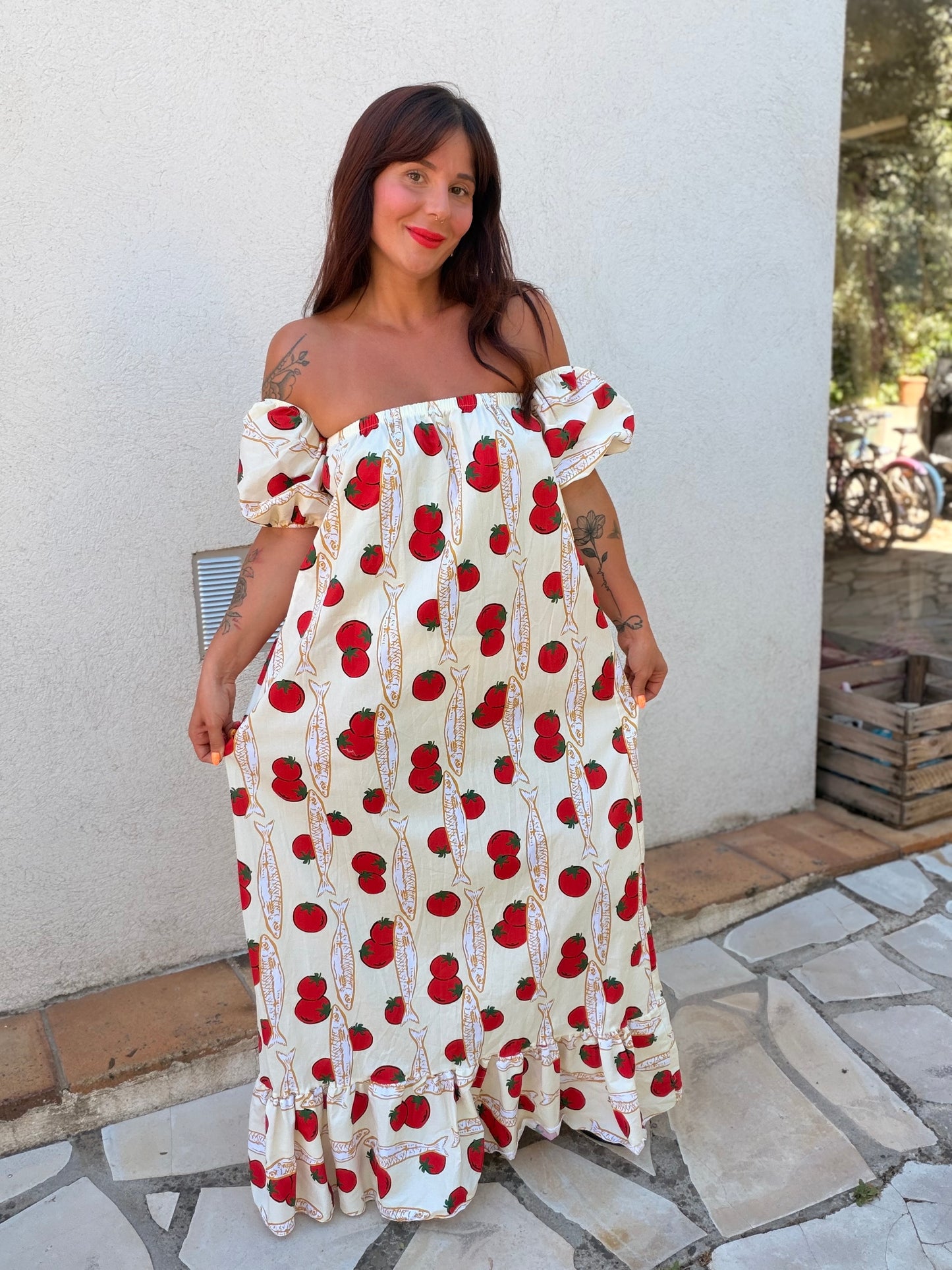 Robe tomate jaune
