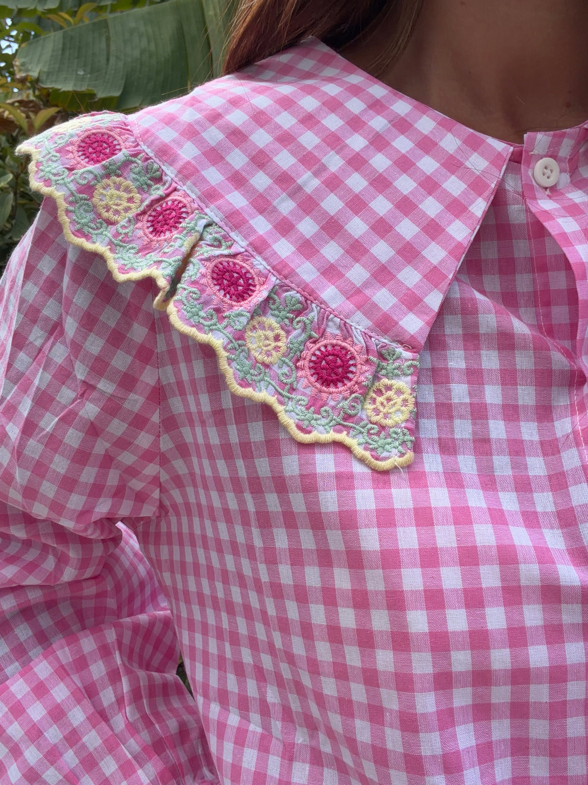 Blouse vichy rose