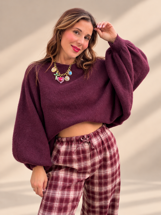 Le pull prune