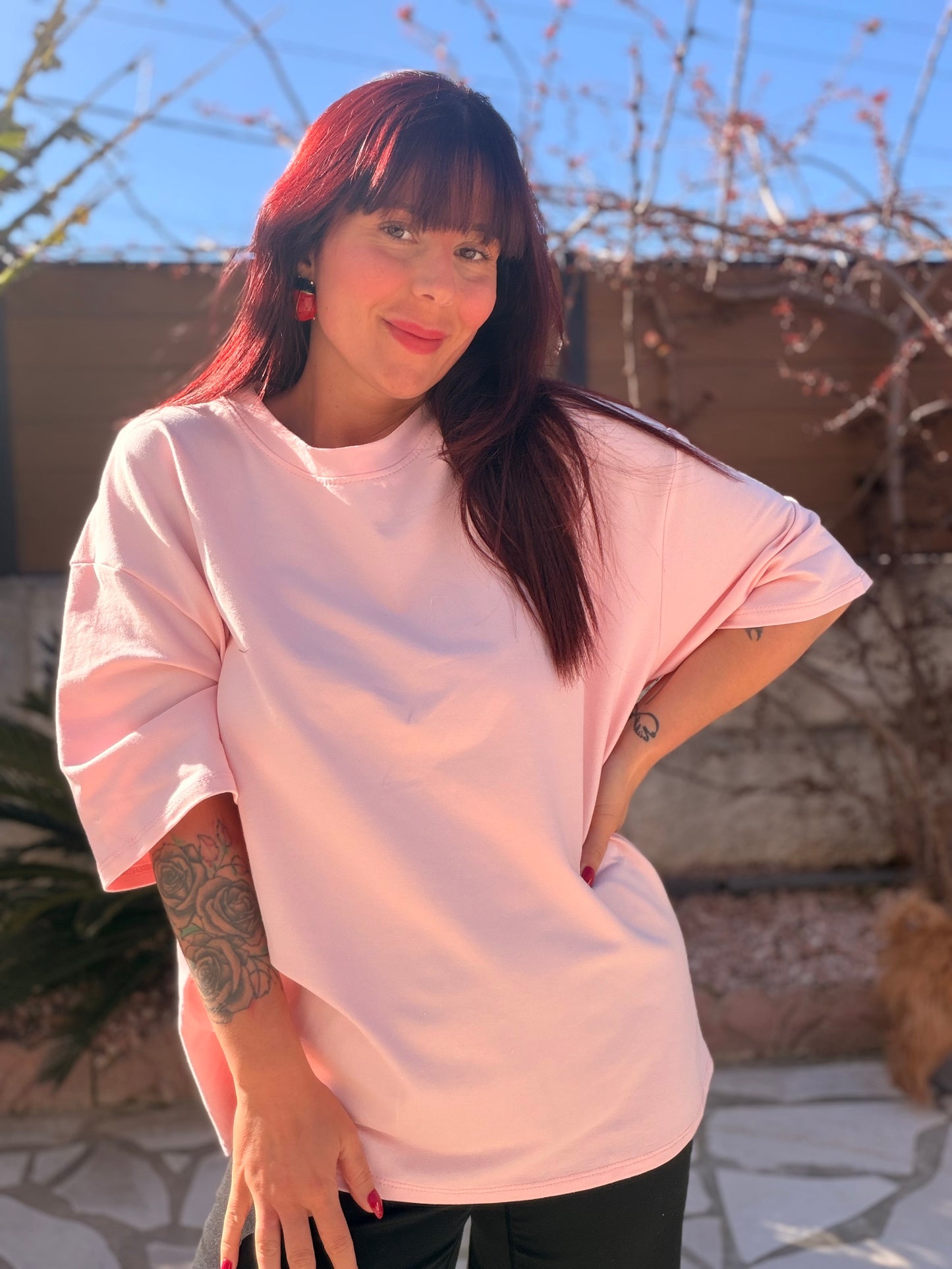 TEE shirt cœur rose