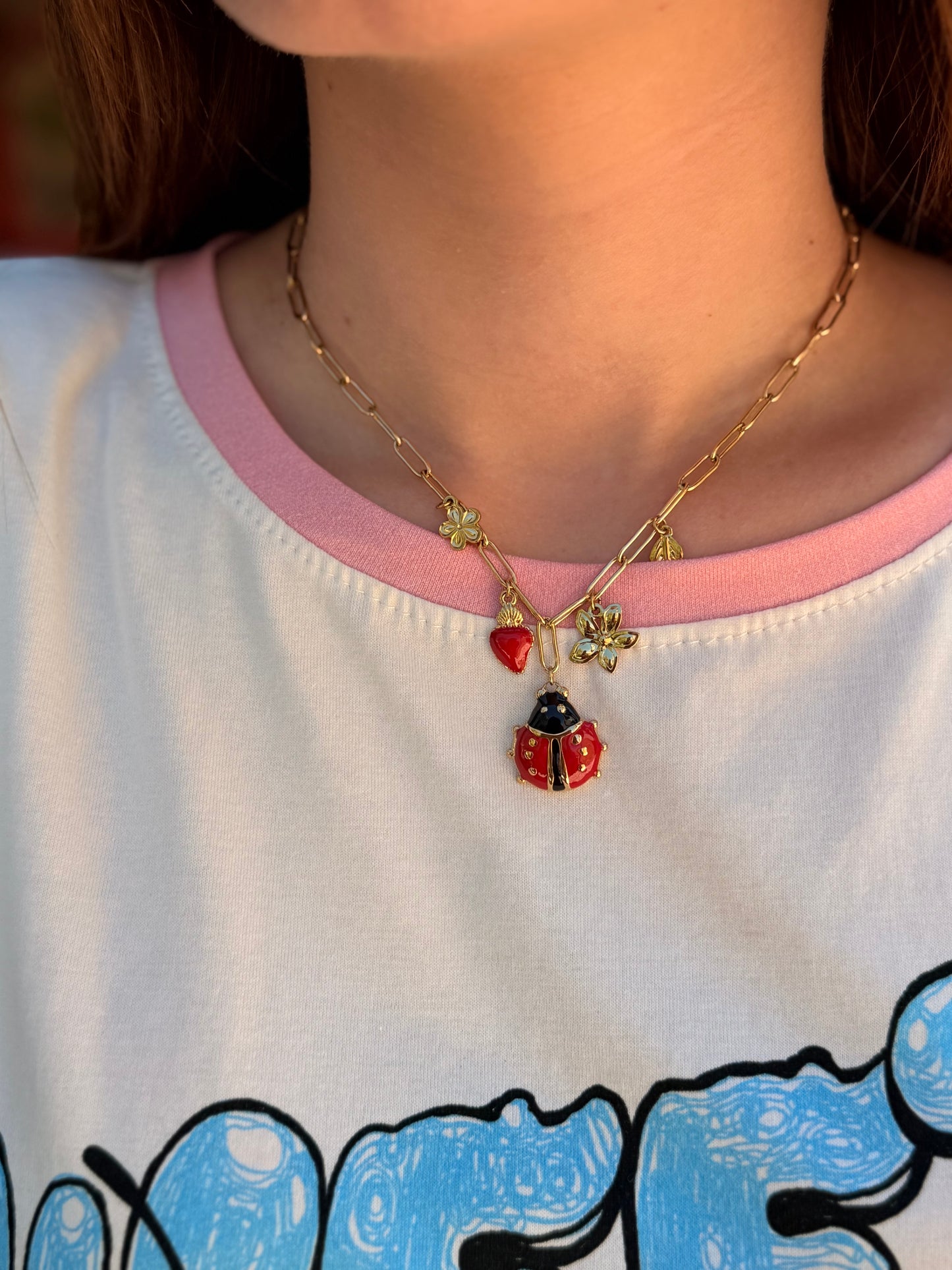 Collier coccinelle