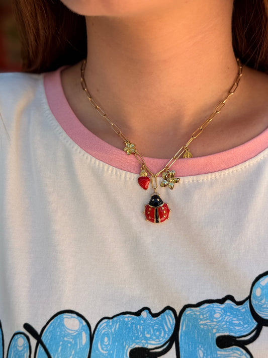 Collier coccinelle
