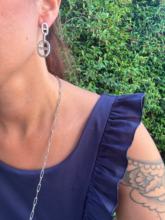 Boucle d’oreille argenté