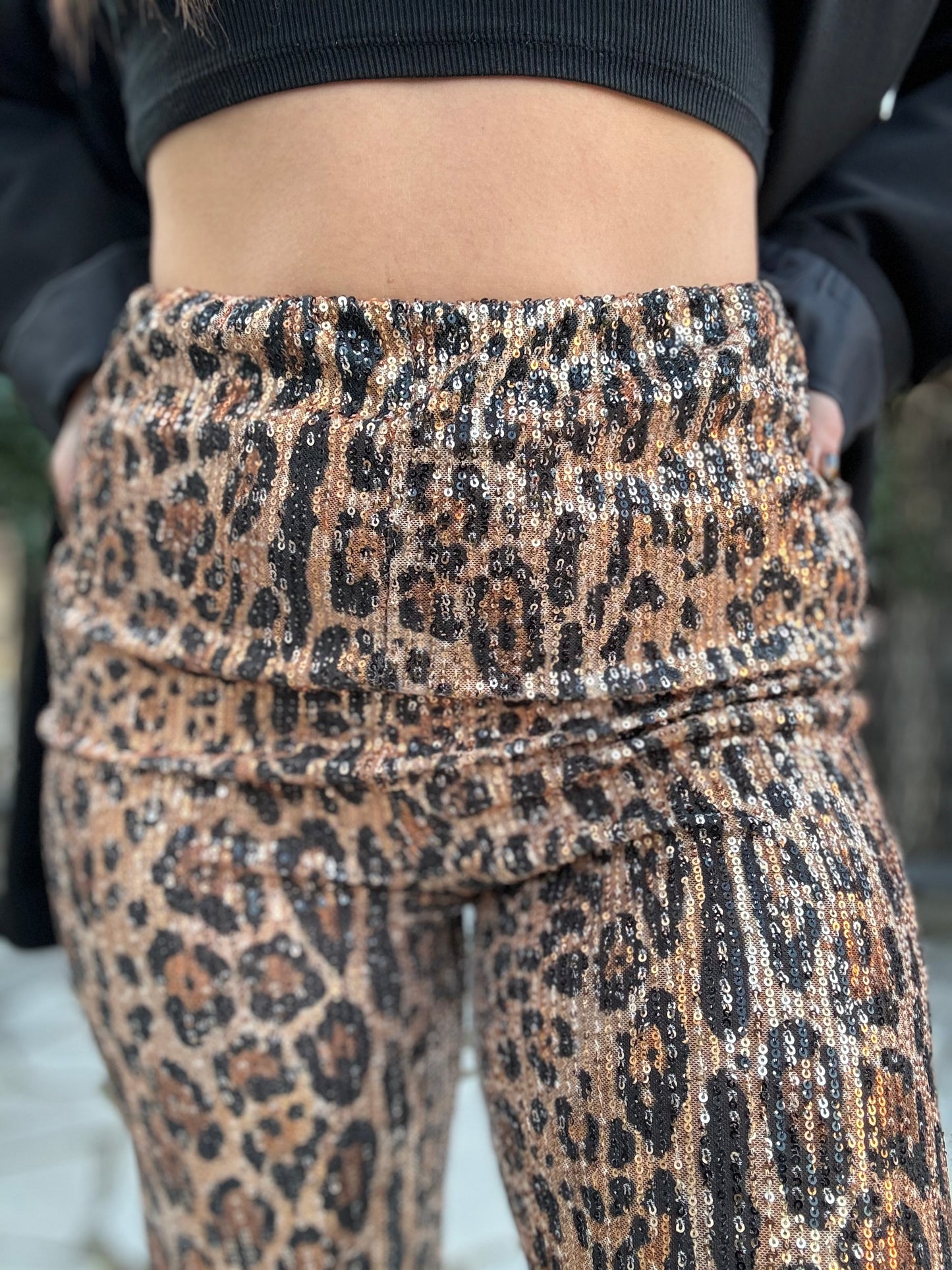 Pantalon Léopard strass Louane