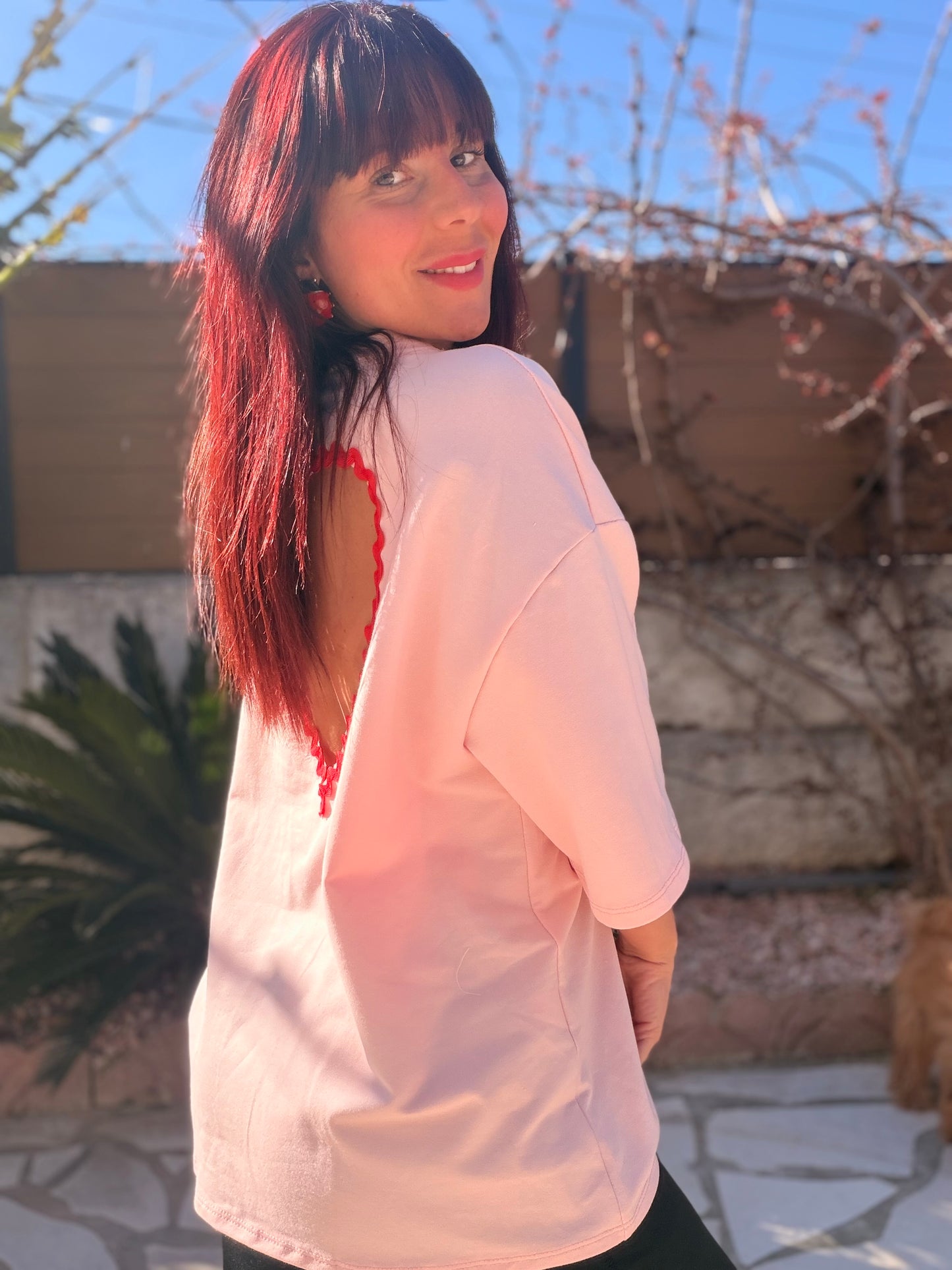 TEE shirt cœur rose