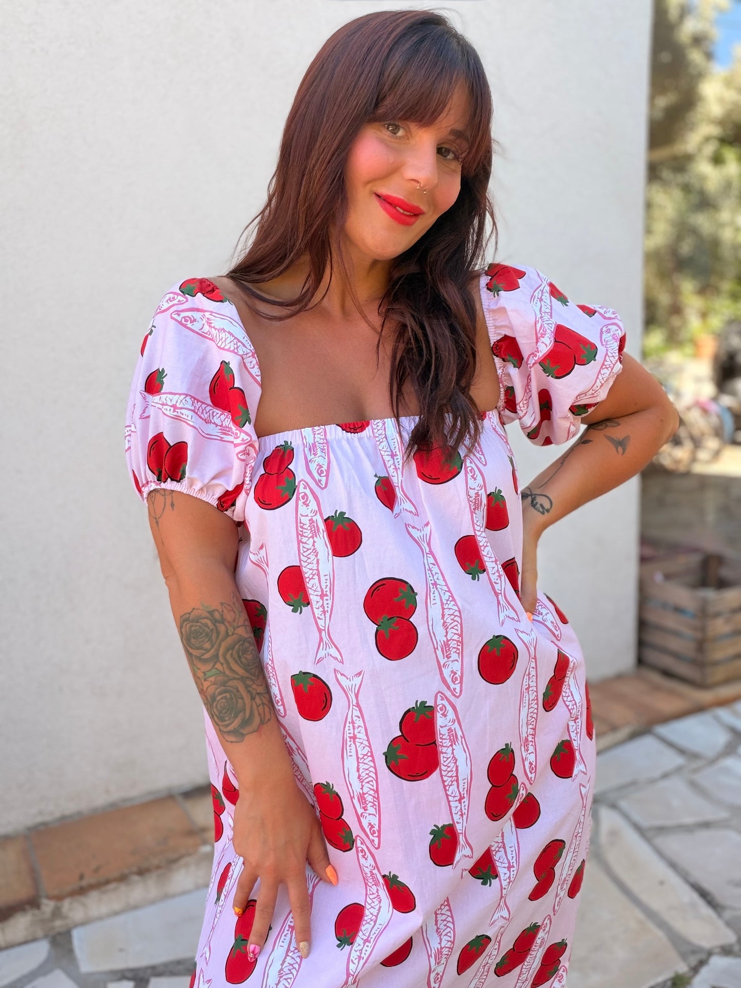 Robe tomates rose