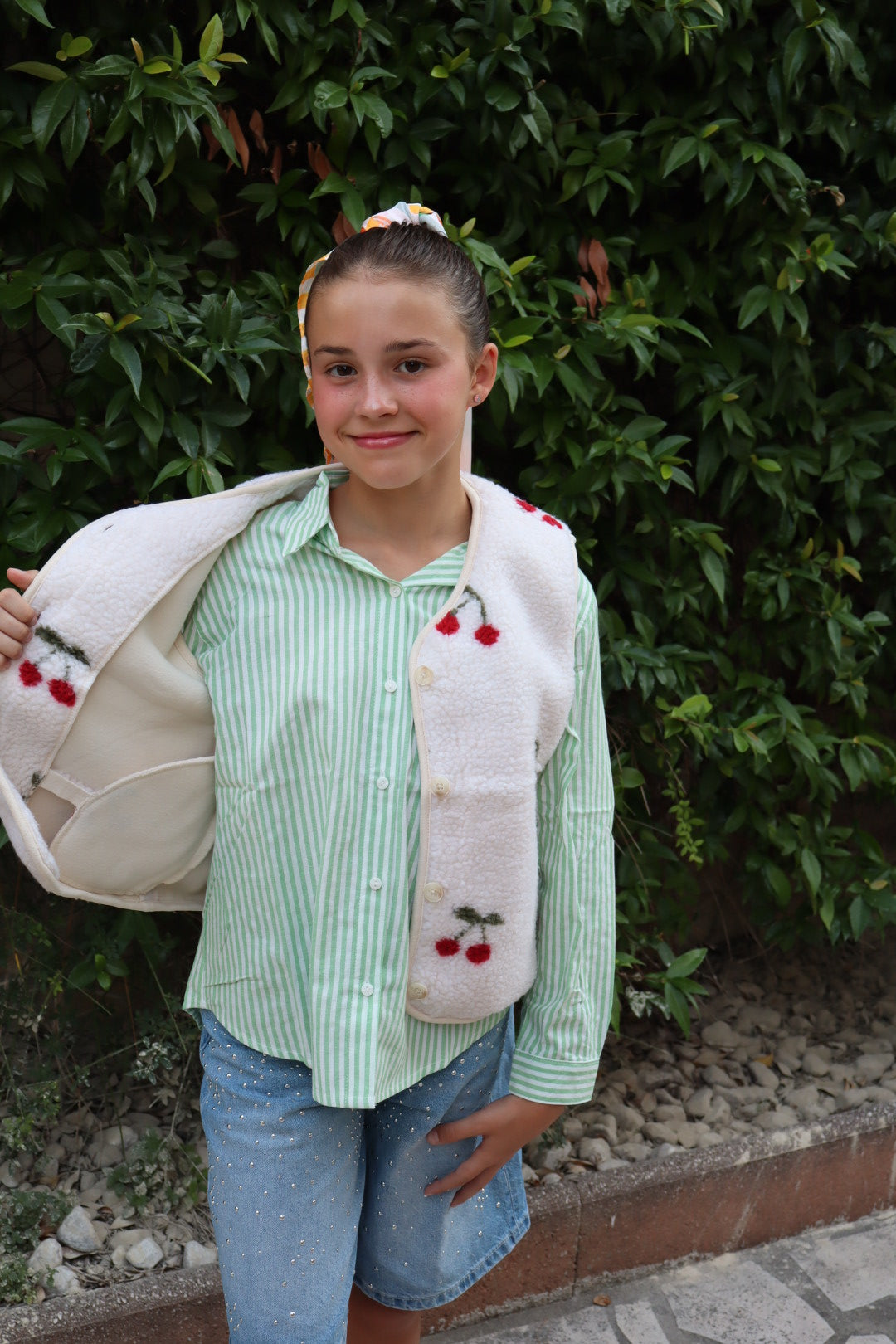 Gilet cerise enfant
