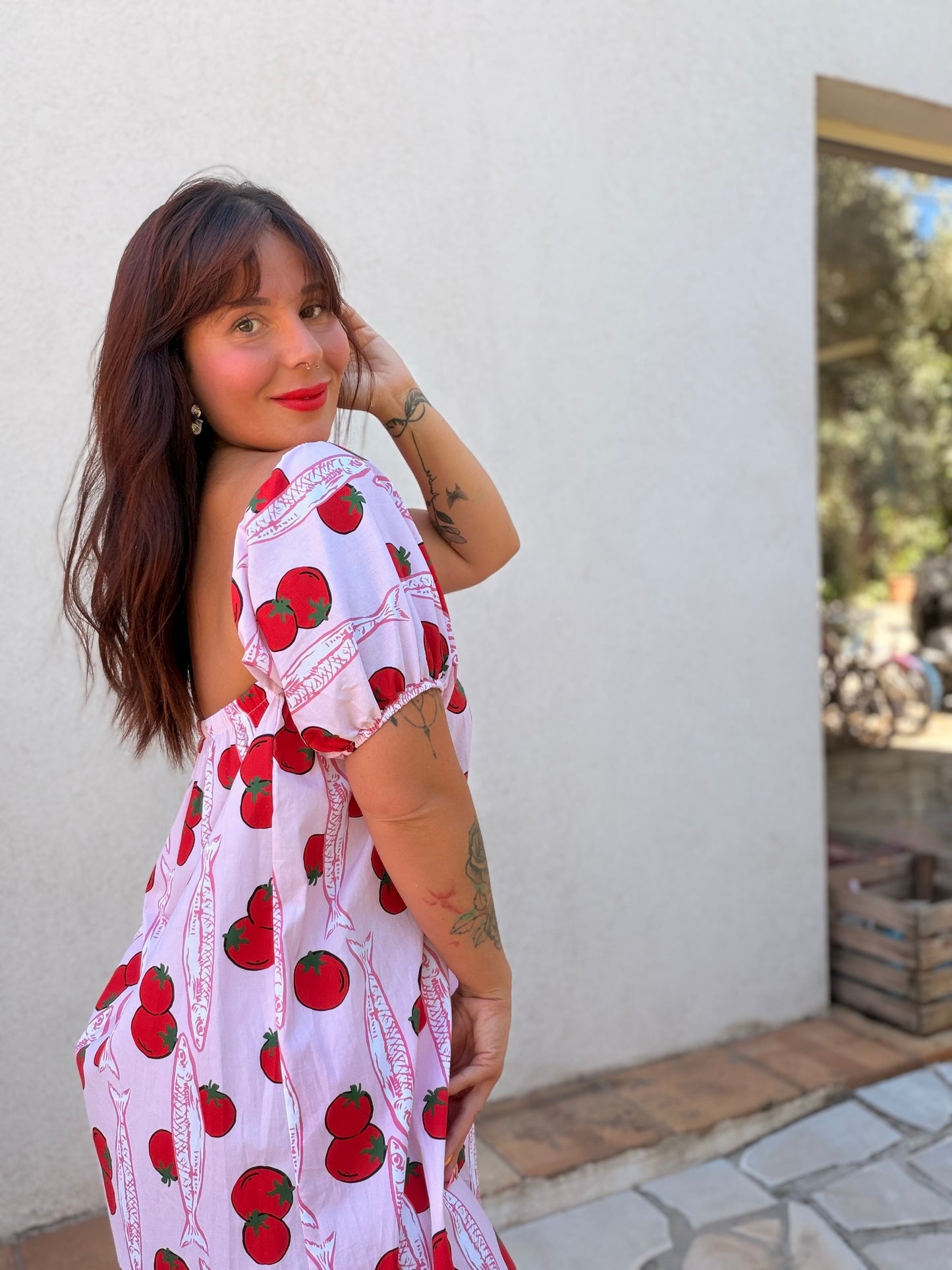 Robe tomates rose