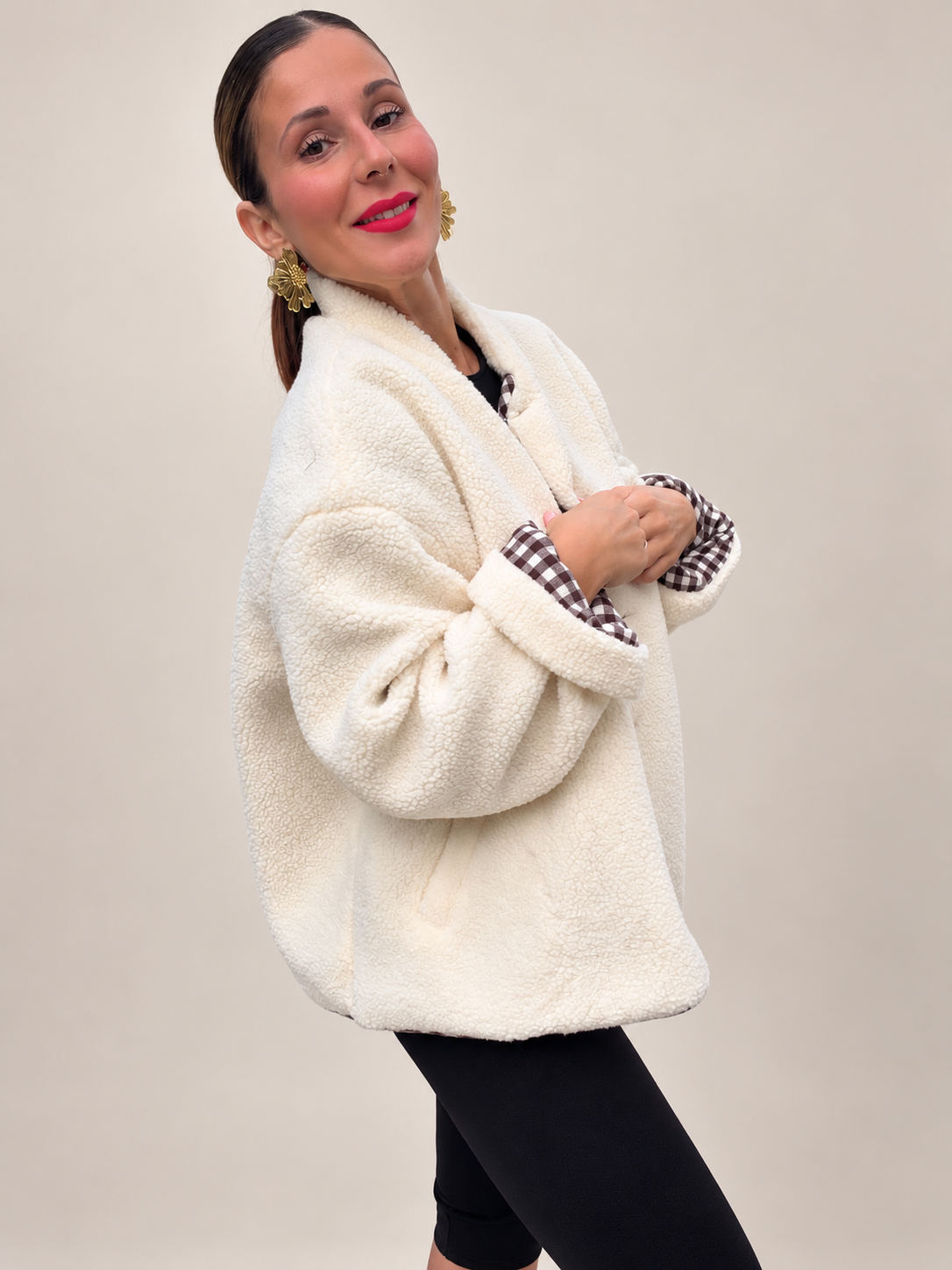 Veste réversible Vichy