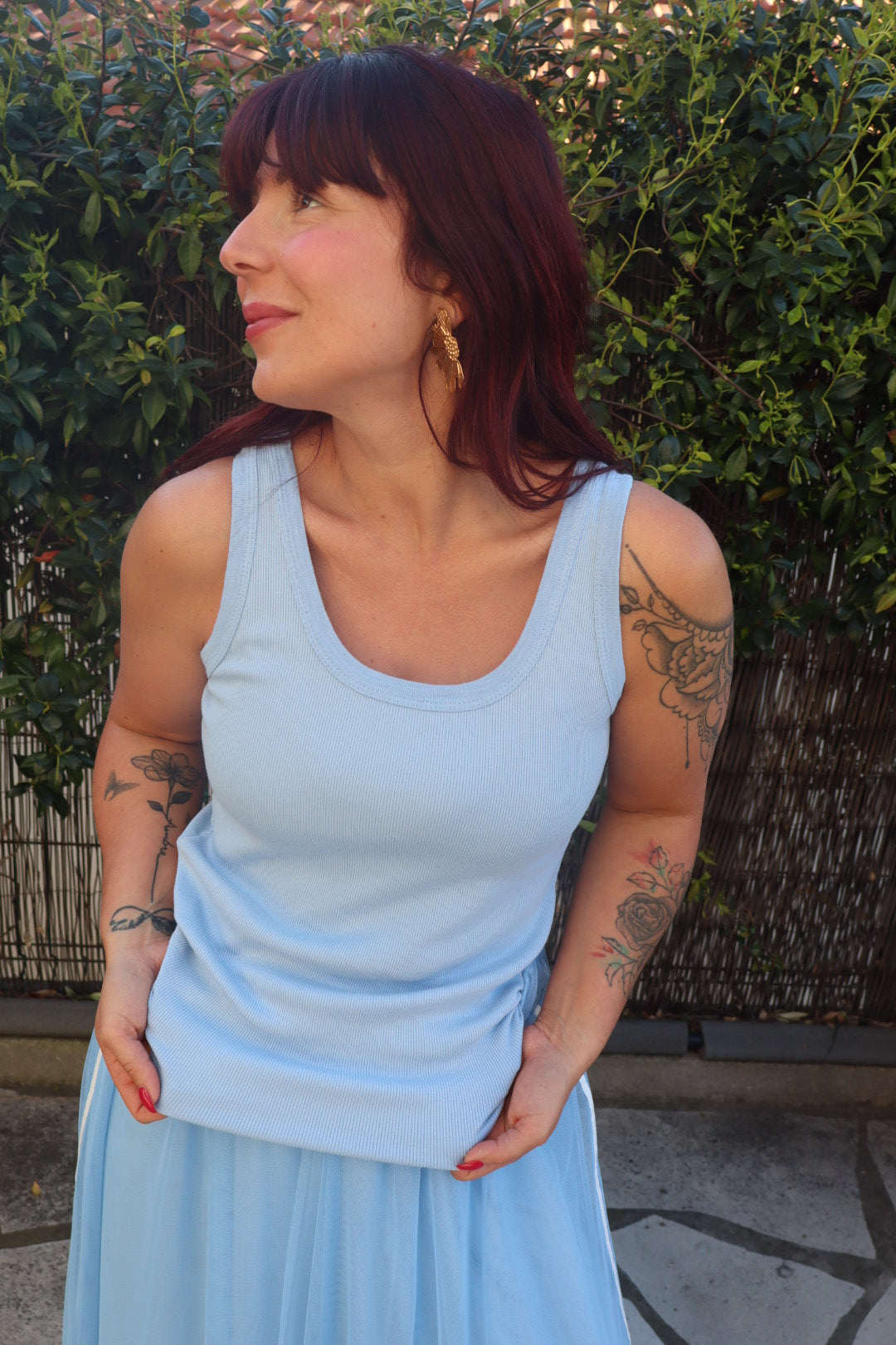 Débardeur bleu pastel
