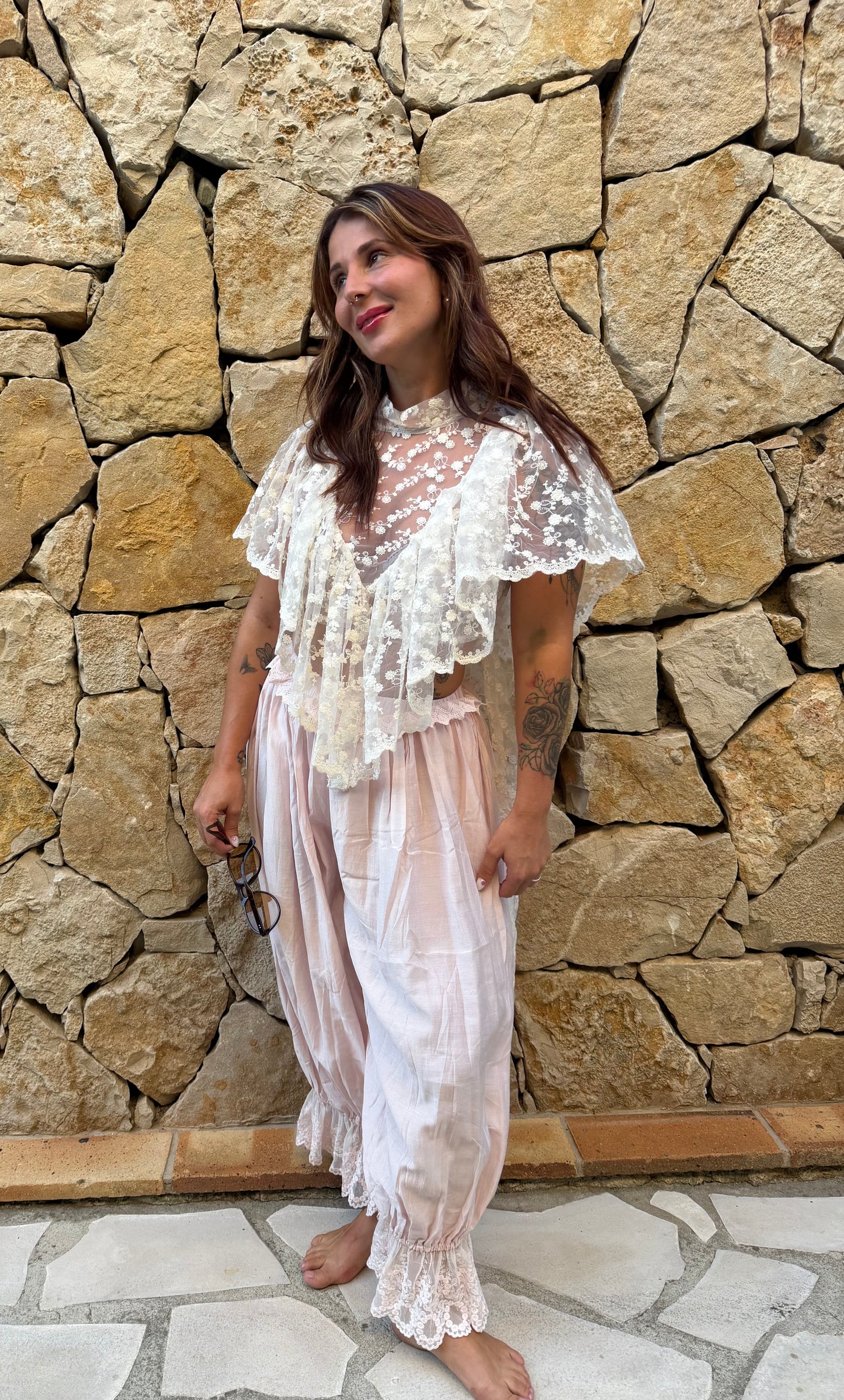Haut dentelle bohème chic