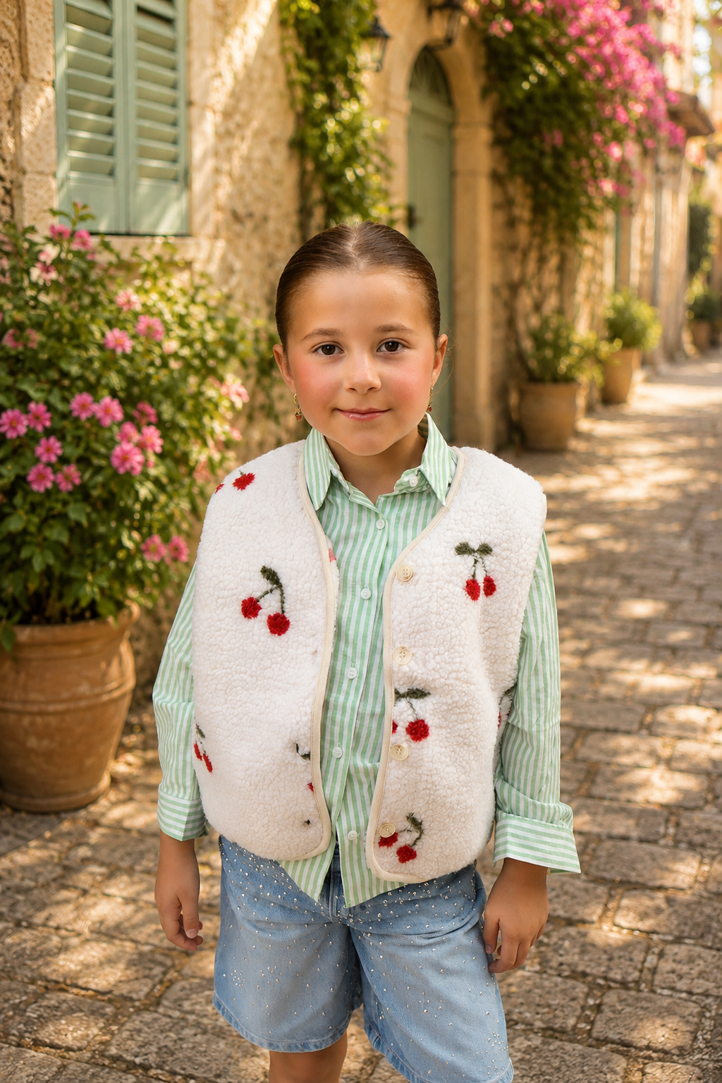 Gilet cerise enfant