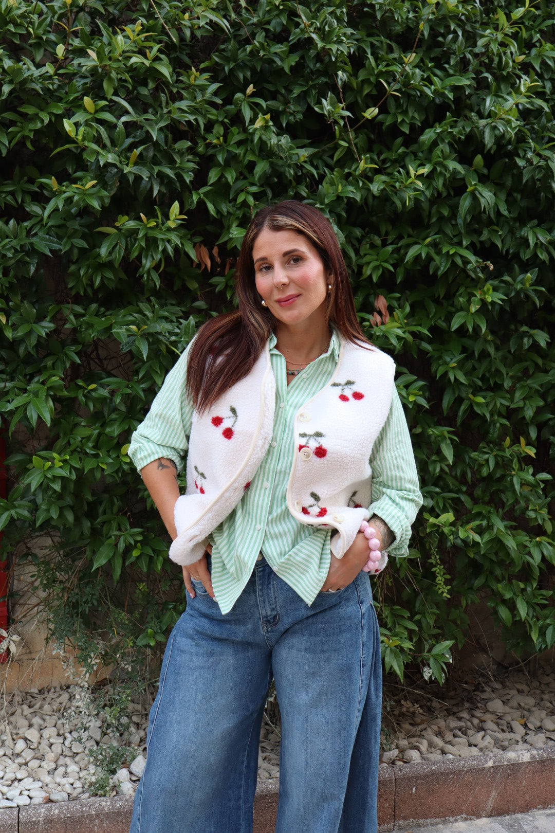 Gilet cerise mère