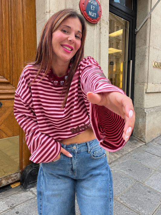Sweat Riviera bordeaux