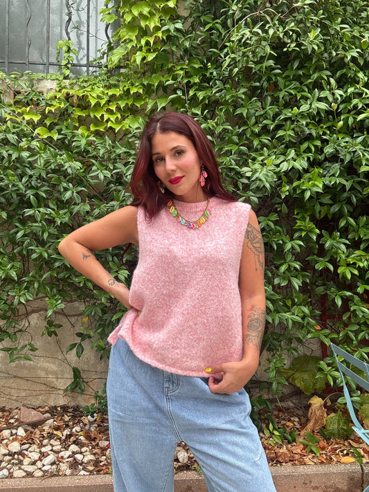 Pull sans manches Julia rose