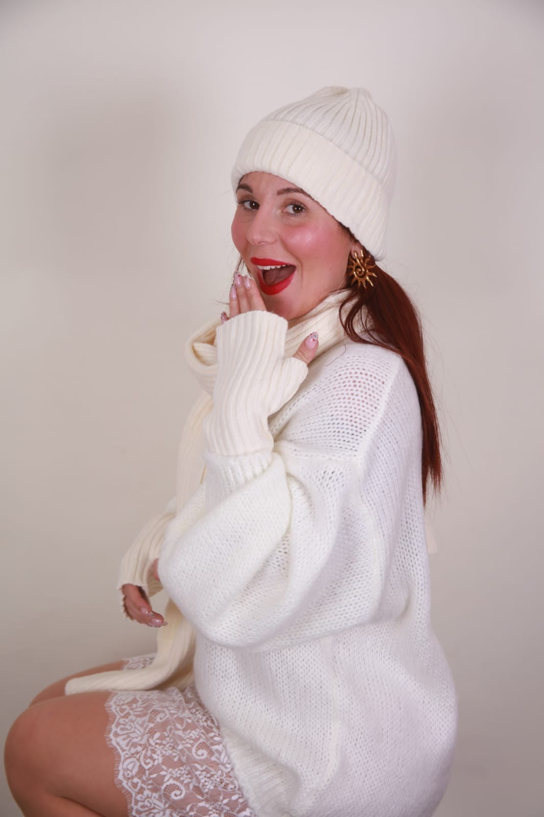 Lot écharpe bonnet mitaines